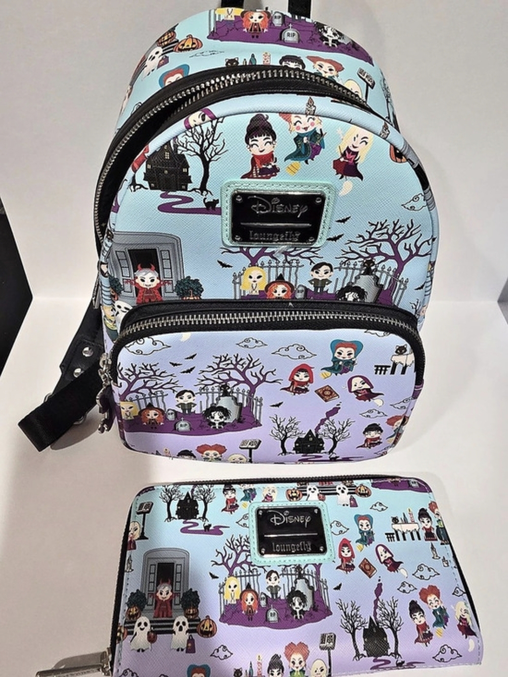 Disney Loungefly Disney Halloween Mini Backpack & Wallet